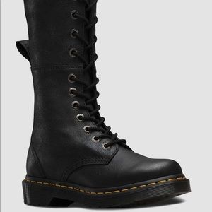 Dr Marten’s Hazil tall slouch boots.
